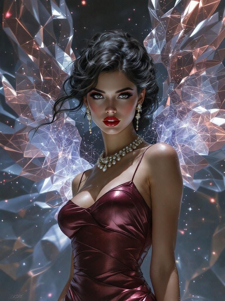 Italian Pin-Up in Style of James Jean and Alex Ross