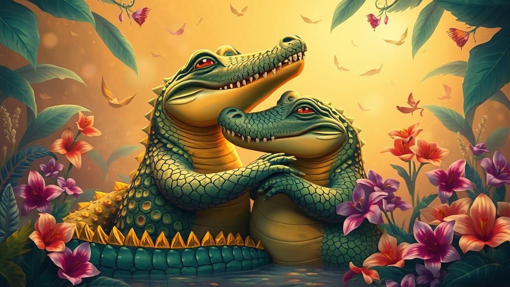 Crocodiles in love