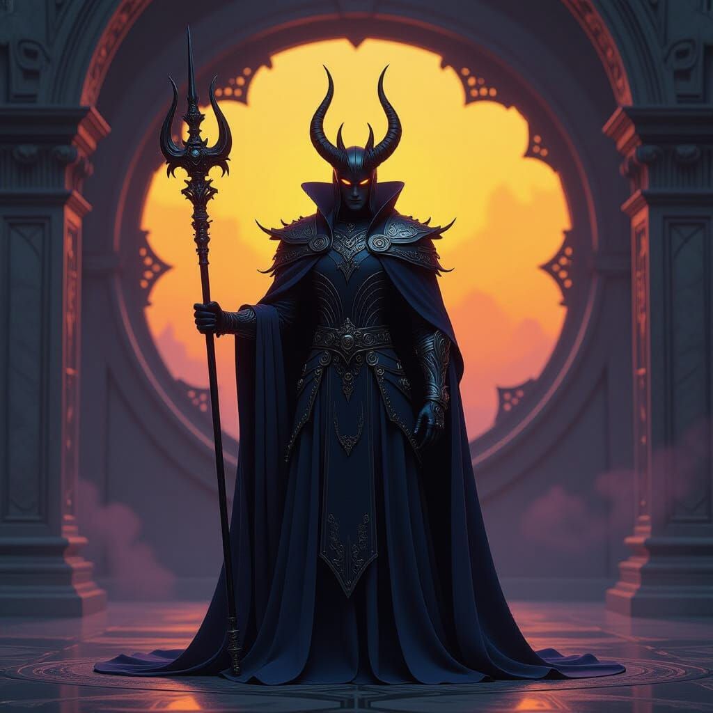 Prince of Darkness Concept Art in Dark Fantasy Style