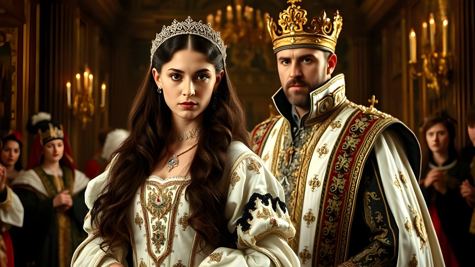 Anne Boleyn and Henry VIII in Tudor Court