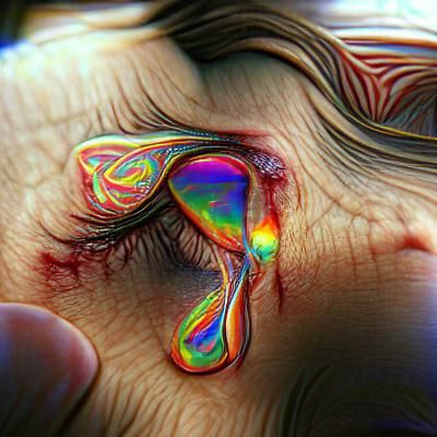 Psychedelic Tear in Reality: A Mind-Bending Image