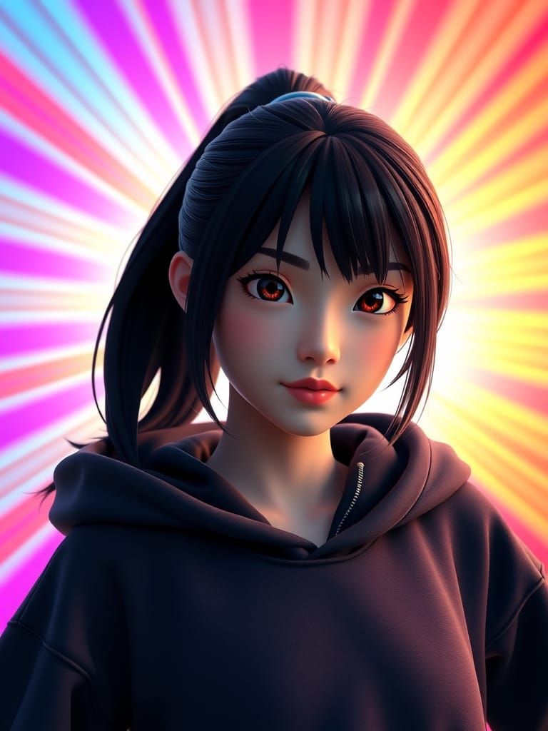 Ami Yamato in Pixar and Disney 3D Style