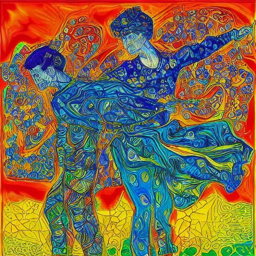 Dancing Liberty: Abstract Art with Fractals