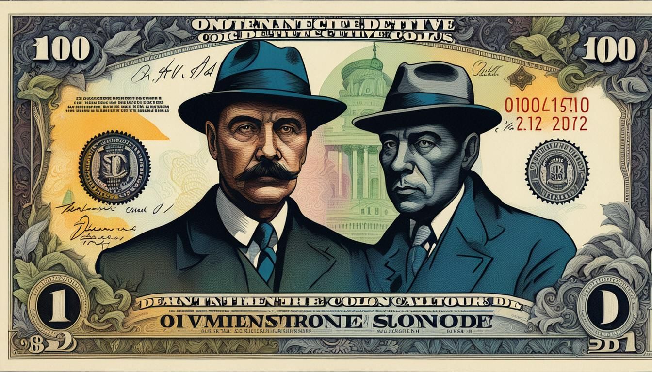 Detective Themed Color Banknote Art