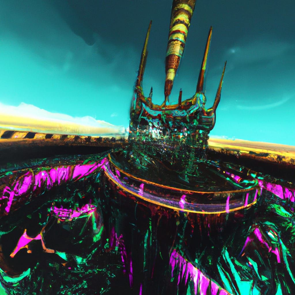 Fantastical Rap Album Cover in Matte Painting Style