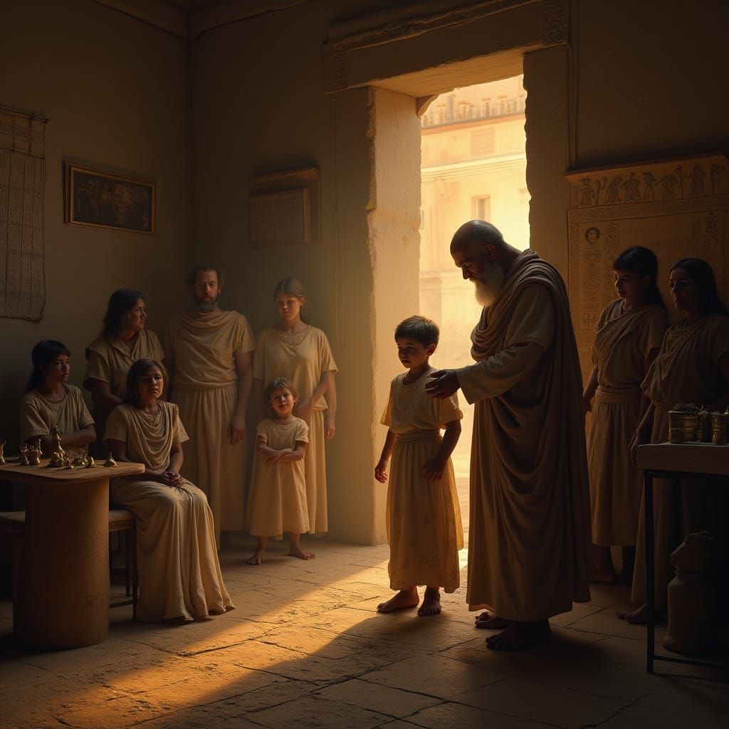 Ancient Mesopotamian Man Prepares for the Afterlife