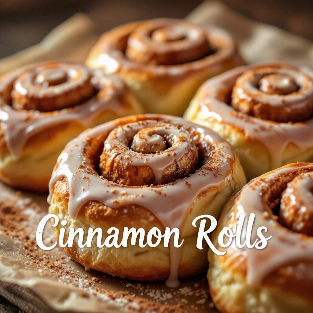Mouth-Watering Cinnamon Rolls Glistening with Icing