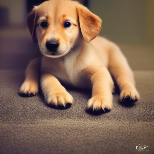 Cute Puppy and Kitten in Hyperrealistic Style