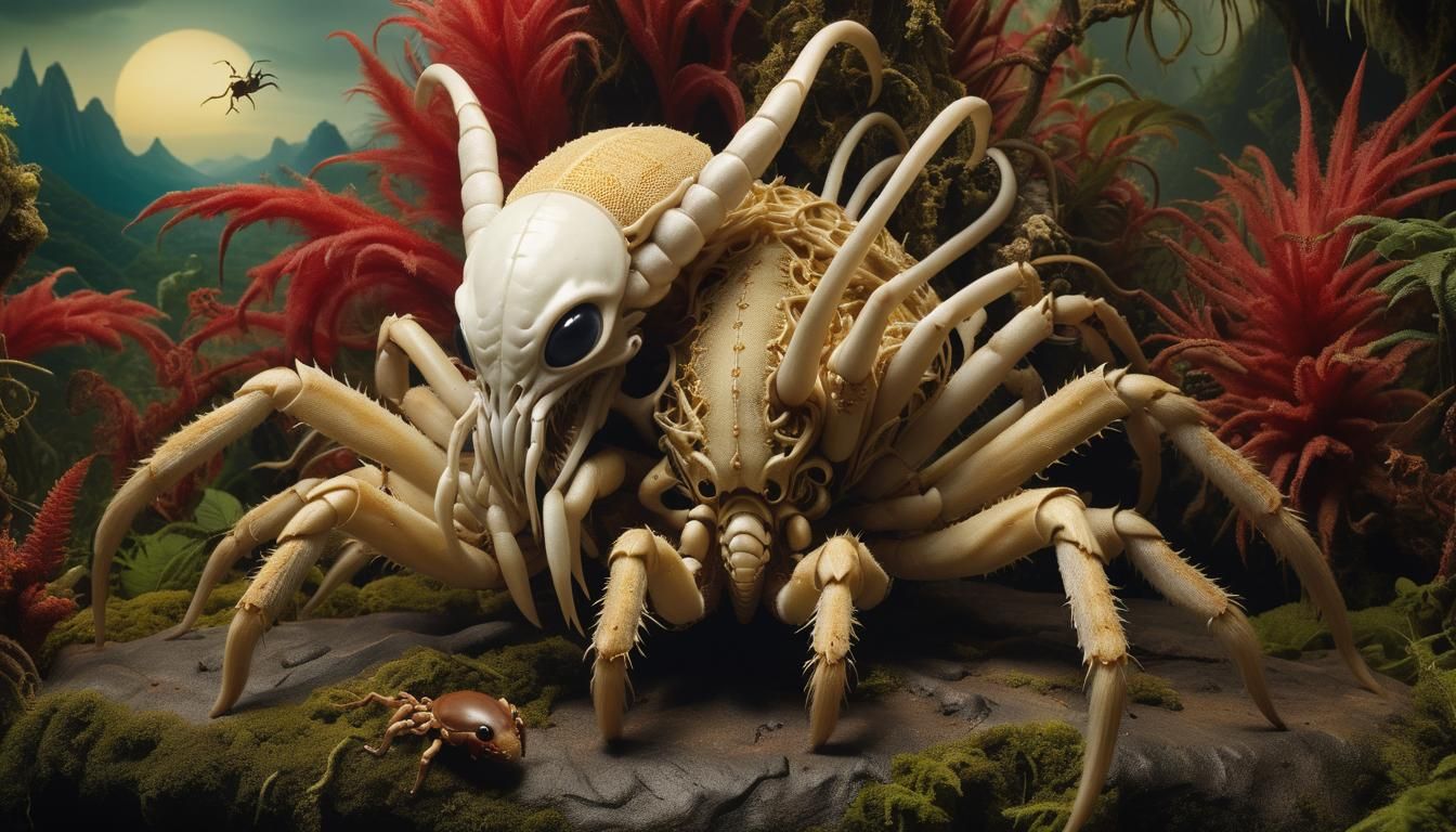 DR MOREAU'S ALIEN ALBINO TICK CREATURE