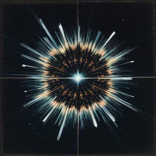 Exploding Stars in Expressionist Style