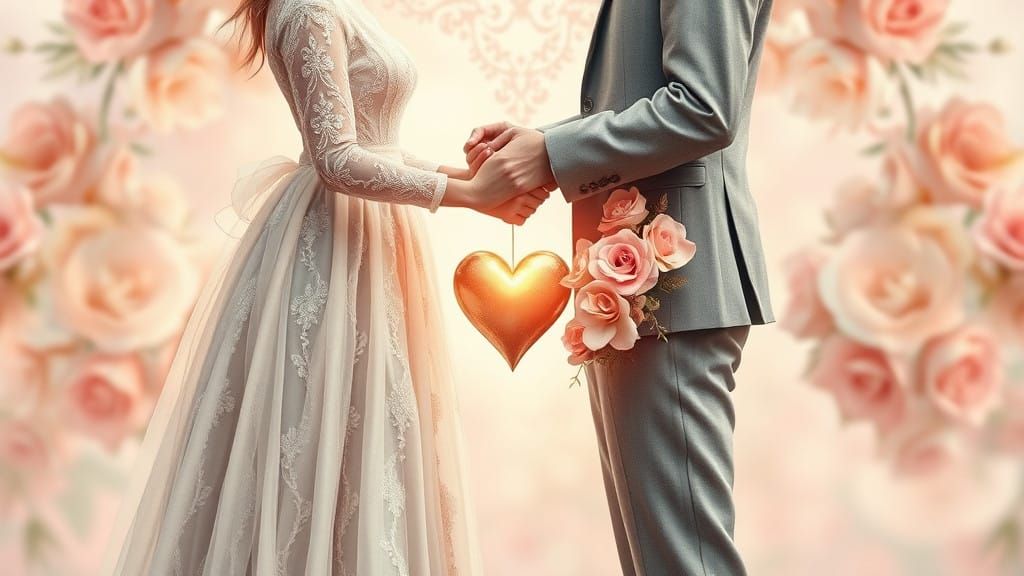 Tender Couple in Whimsical, Pastel Hues