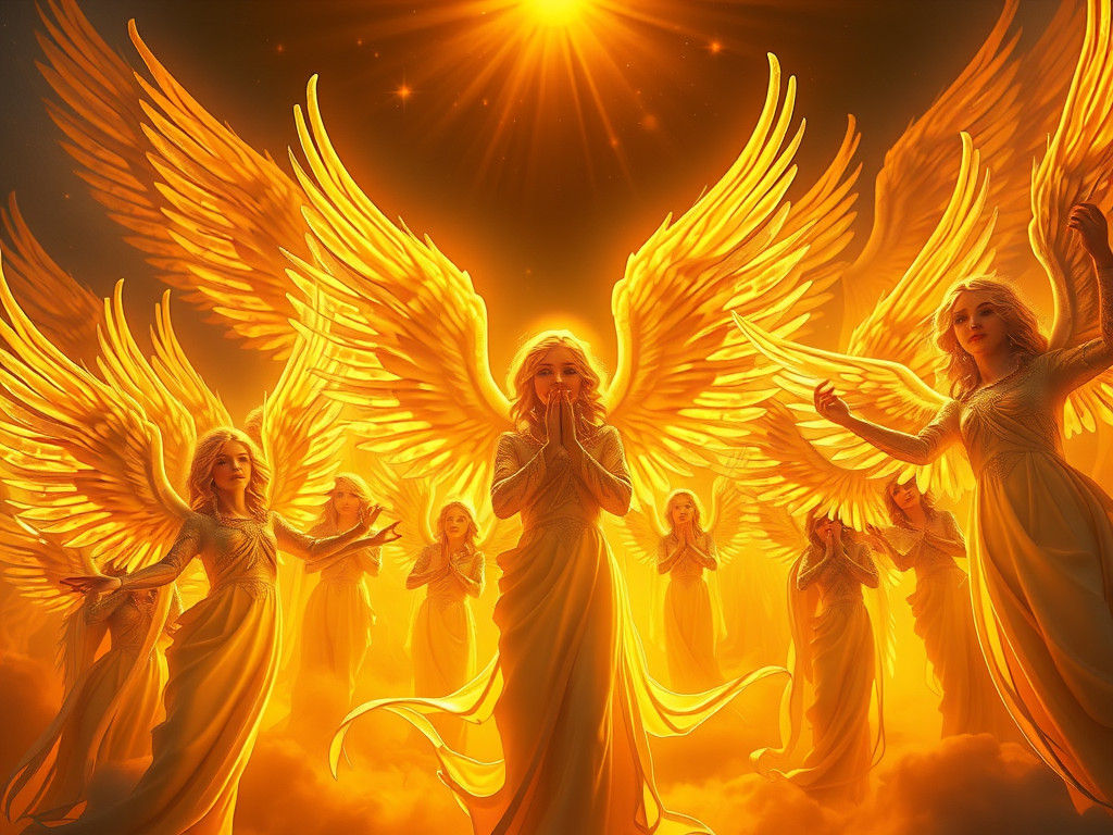 Luminous Angelic Beings Crafted from Light