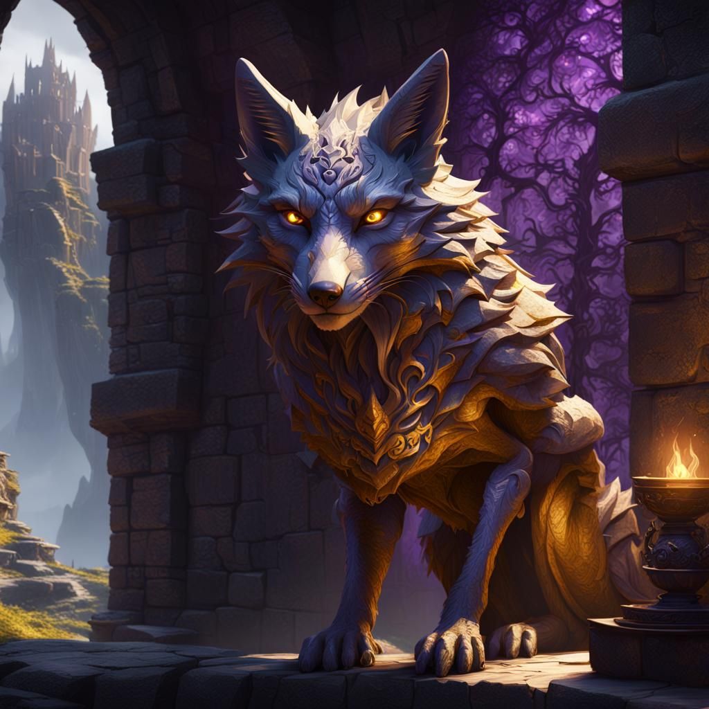 Dragonstone Fox Dark Fantasy Concept Art