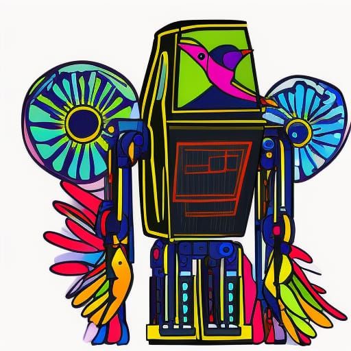 Colorful Robot Bird Reveals Pilot