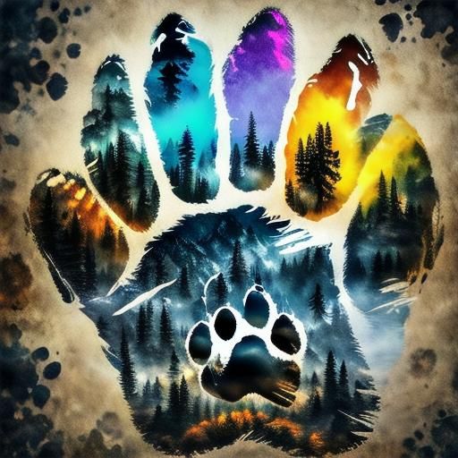 Fantastical Rainbow Matte Painting in Deep Color