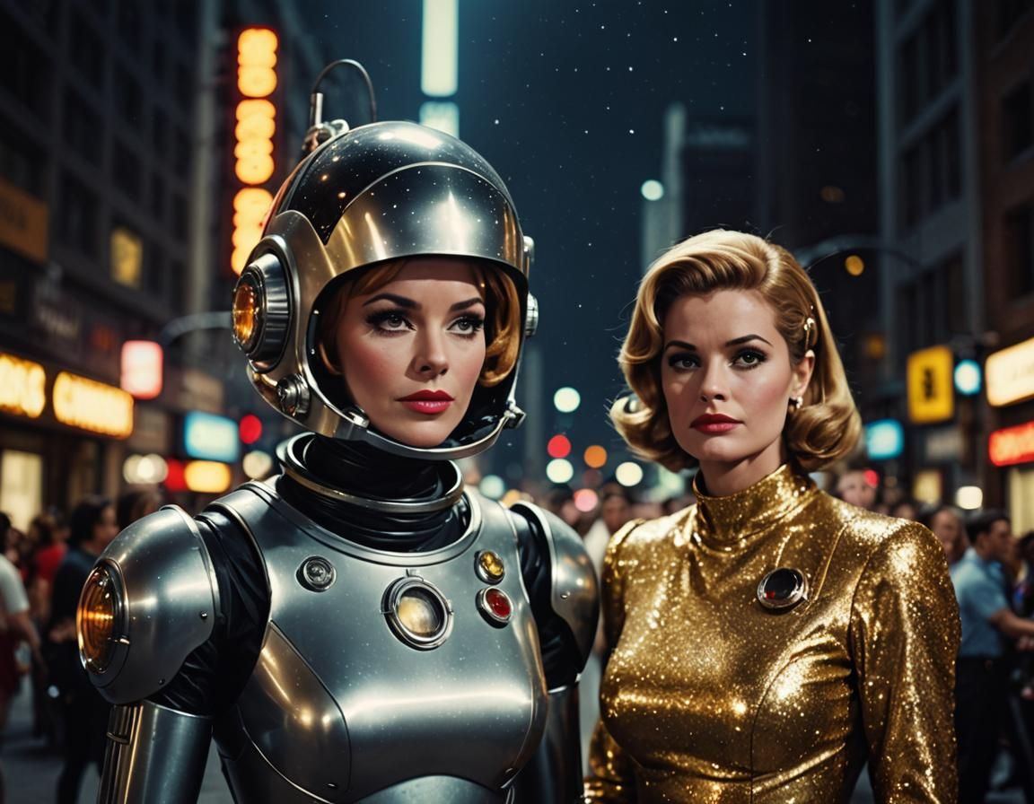 Retro Sci-Fi Photo: Electra Woman and Dyna Girl
