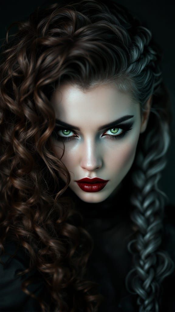 Gothic Beauty in Dramatic Light