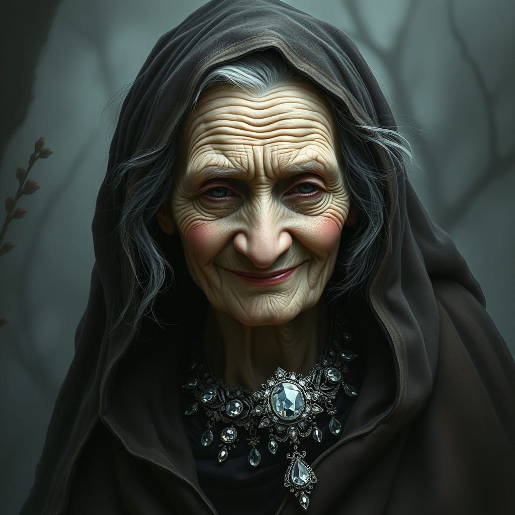 Ethereal Crone in Antique Finery