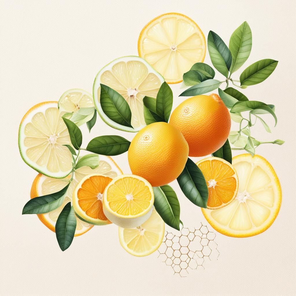 Citrus Fruits and Healthy Skin Collage