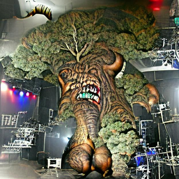 Majestic Tree Ent Behemoth in Misty Forest