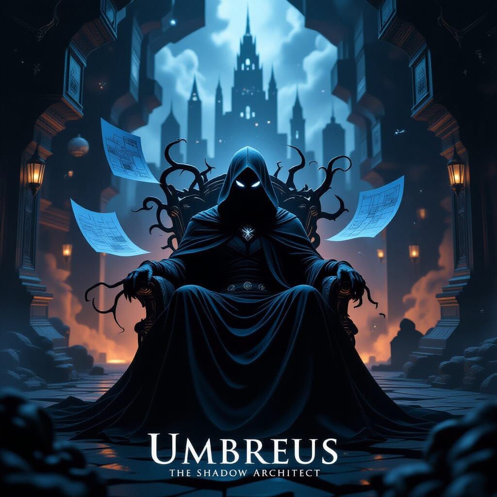 Shadow Architect Villain Portrait in Dark Fantasy Style