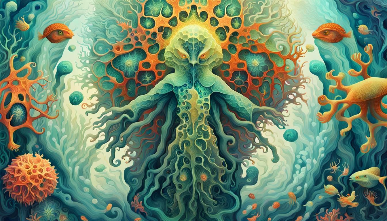 Surreal Male Figure Emerges in Digital Art