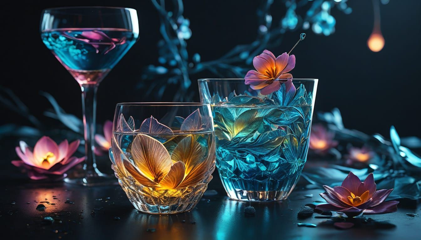 Hyper-Futuristic Cocktails in Oriol Angrill Style