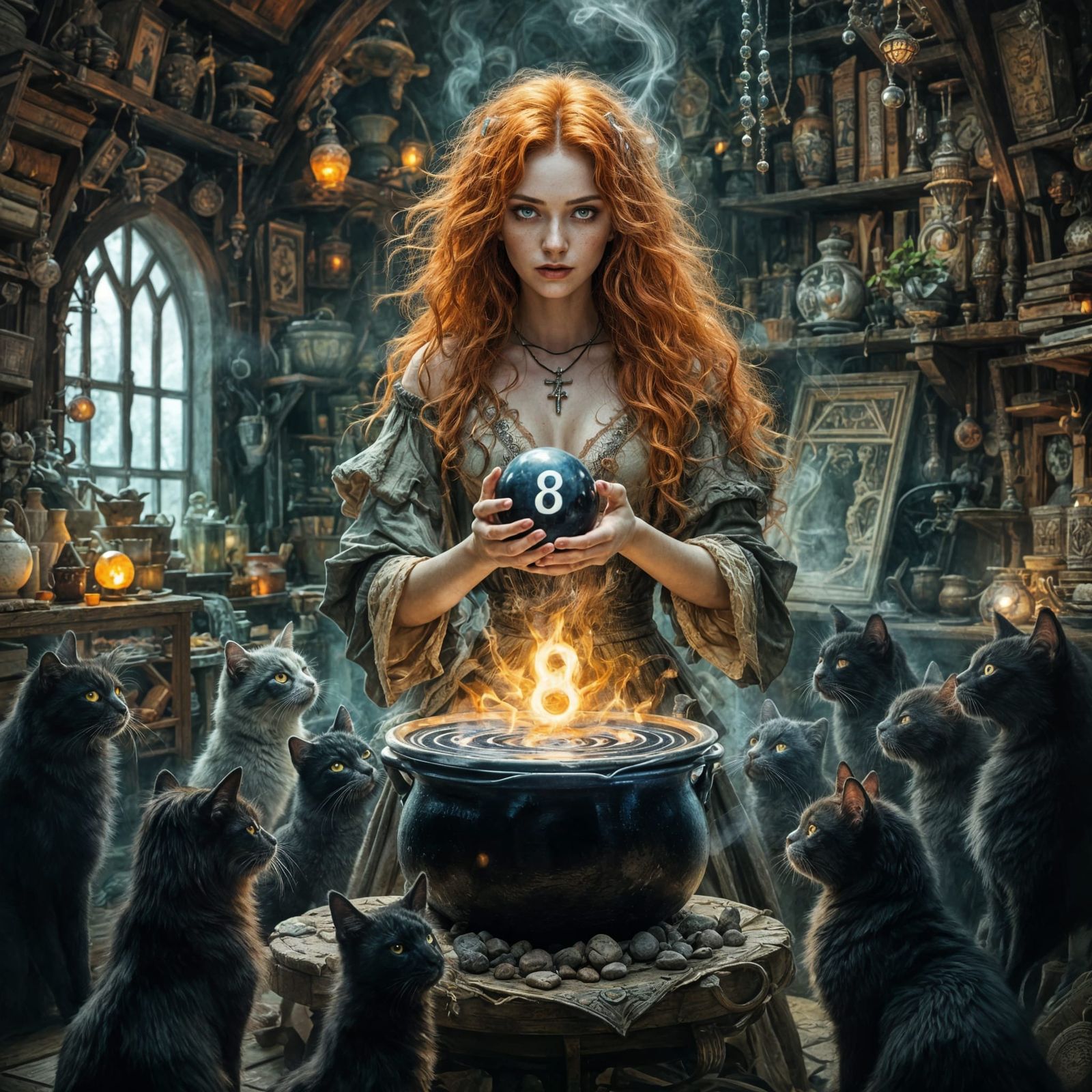 Ethereal Ginger Witch Conjures Infinity