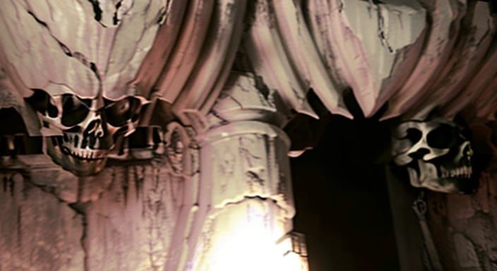 Demonic Humanoid Necrosimus in Ominous Underground Chamber