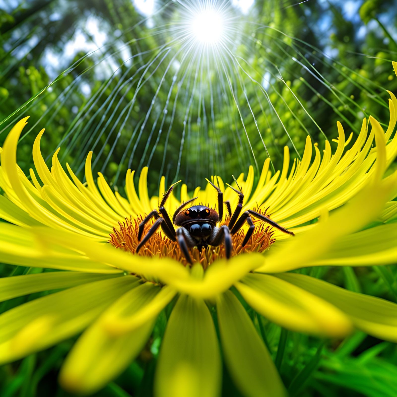 A view seen in the bug world