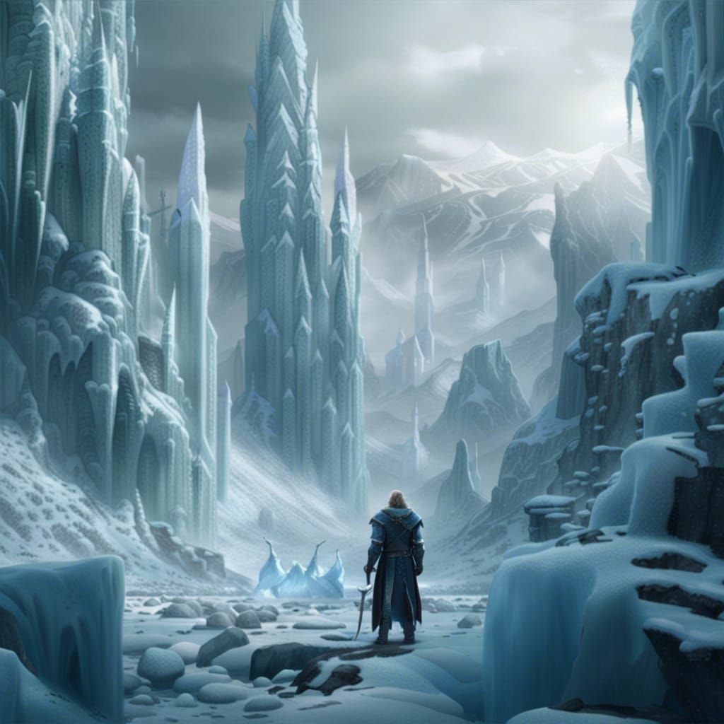 Epic Ice Elf Digital Matte Painting