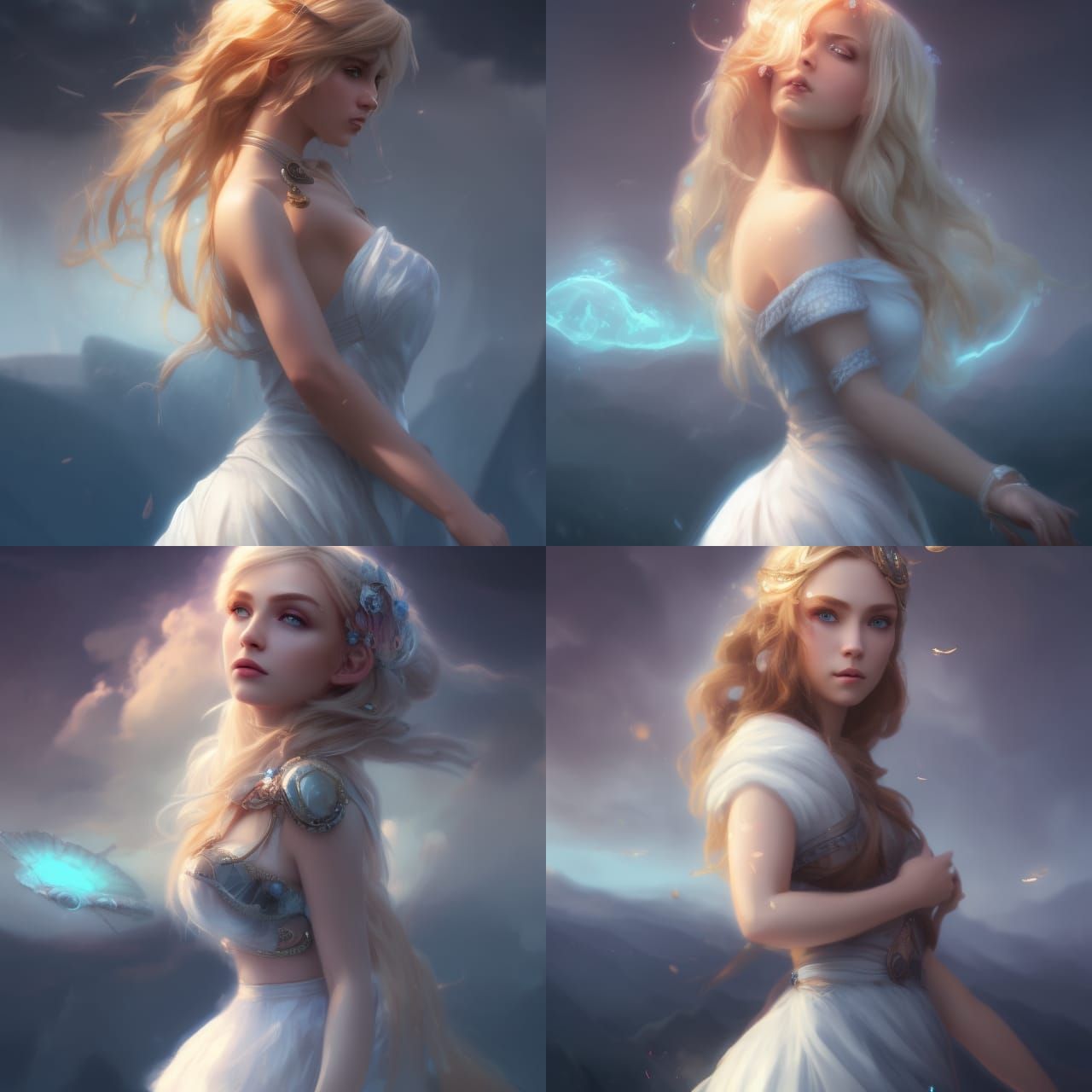 Steampunk Nordic Princess Portrait in Digital Painting Style