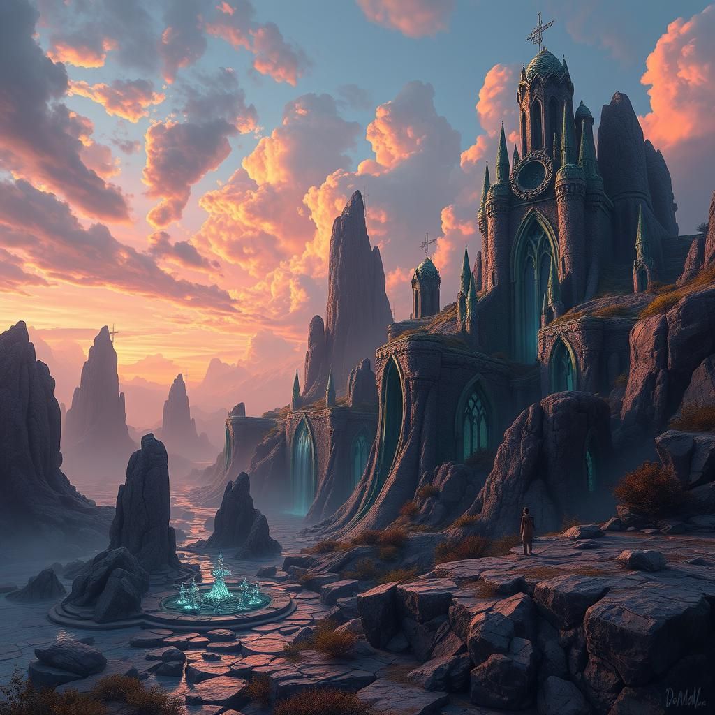 Otherworldly Landscape Art in Rich Colors