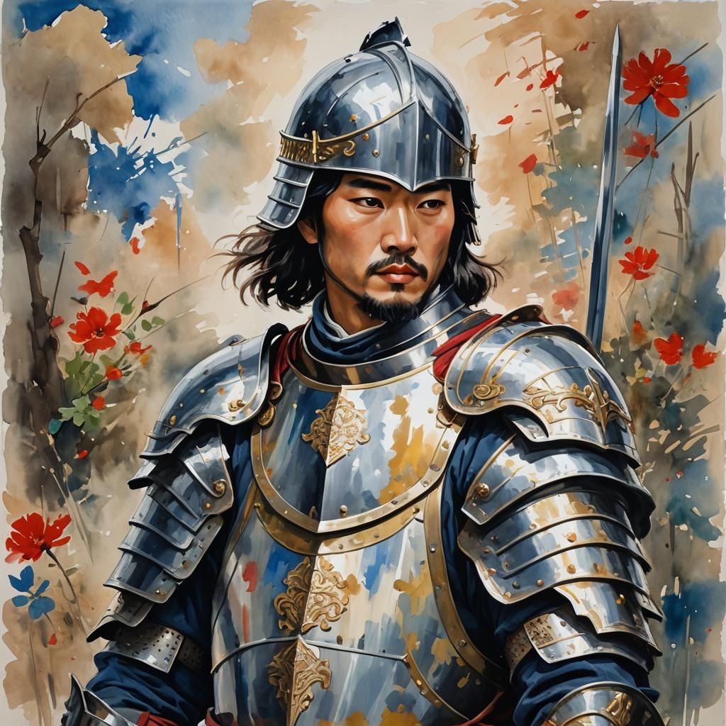 Portrait of a korean knight