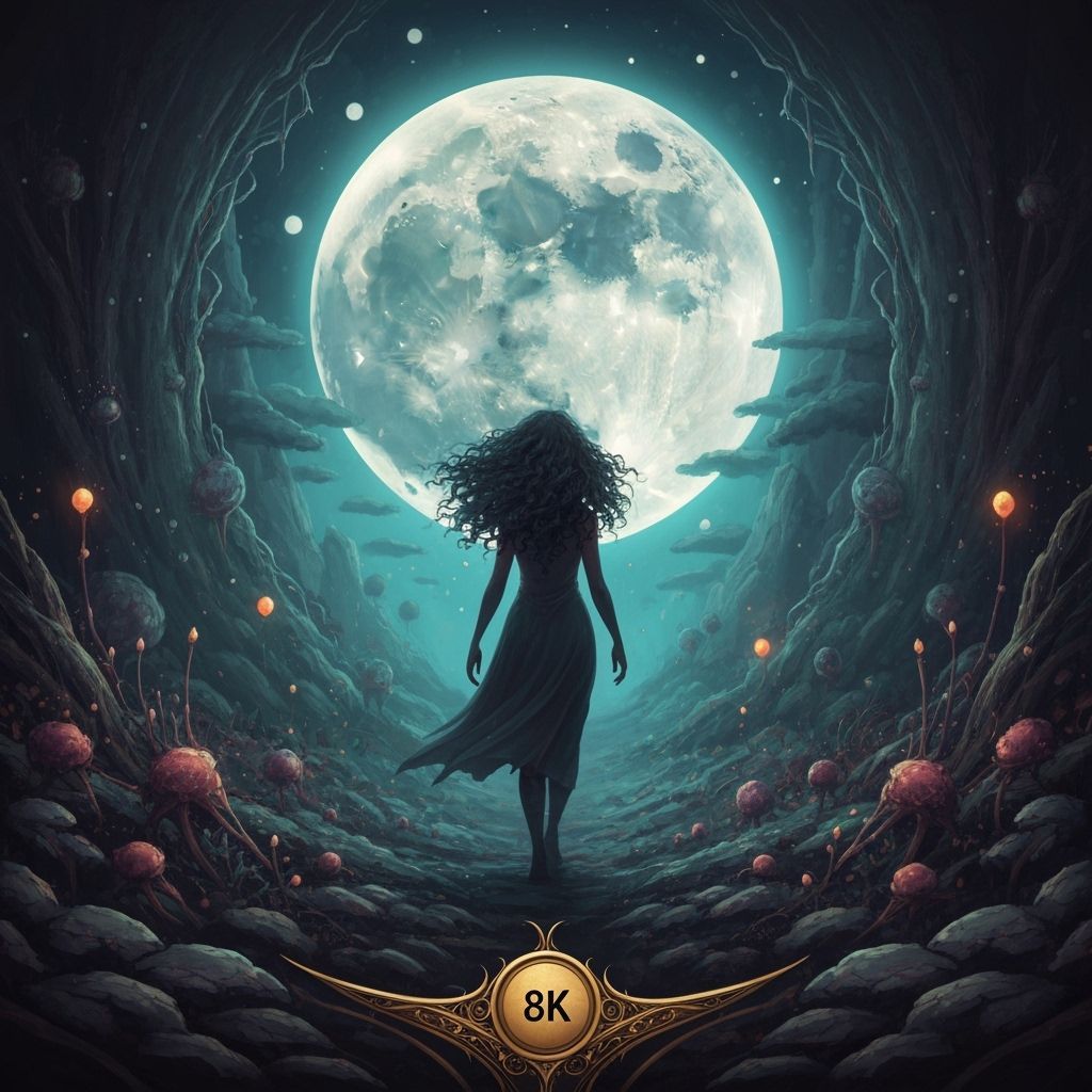 Dreamlike Moonlit Wanderer: Fantasy Concept Art