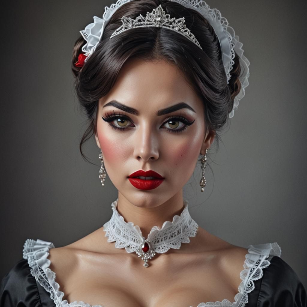 Hyperrealistic Portrait of a Beautiful Maid