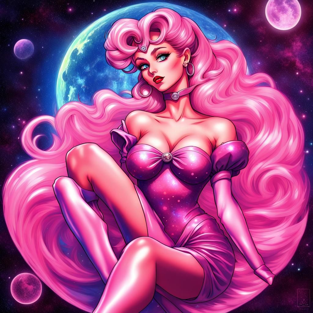 Wicked Lady from Sailor Moon as a 1940s Pin-up Girl