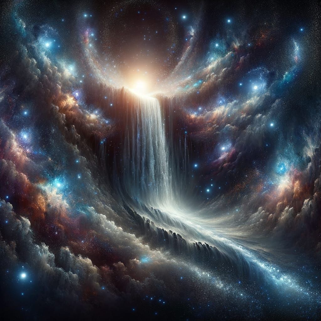 Majestic Celestial Waterfall in the Universe
