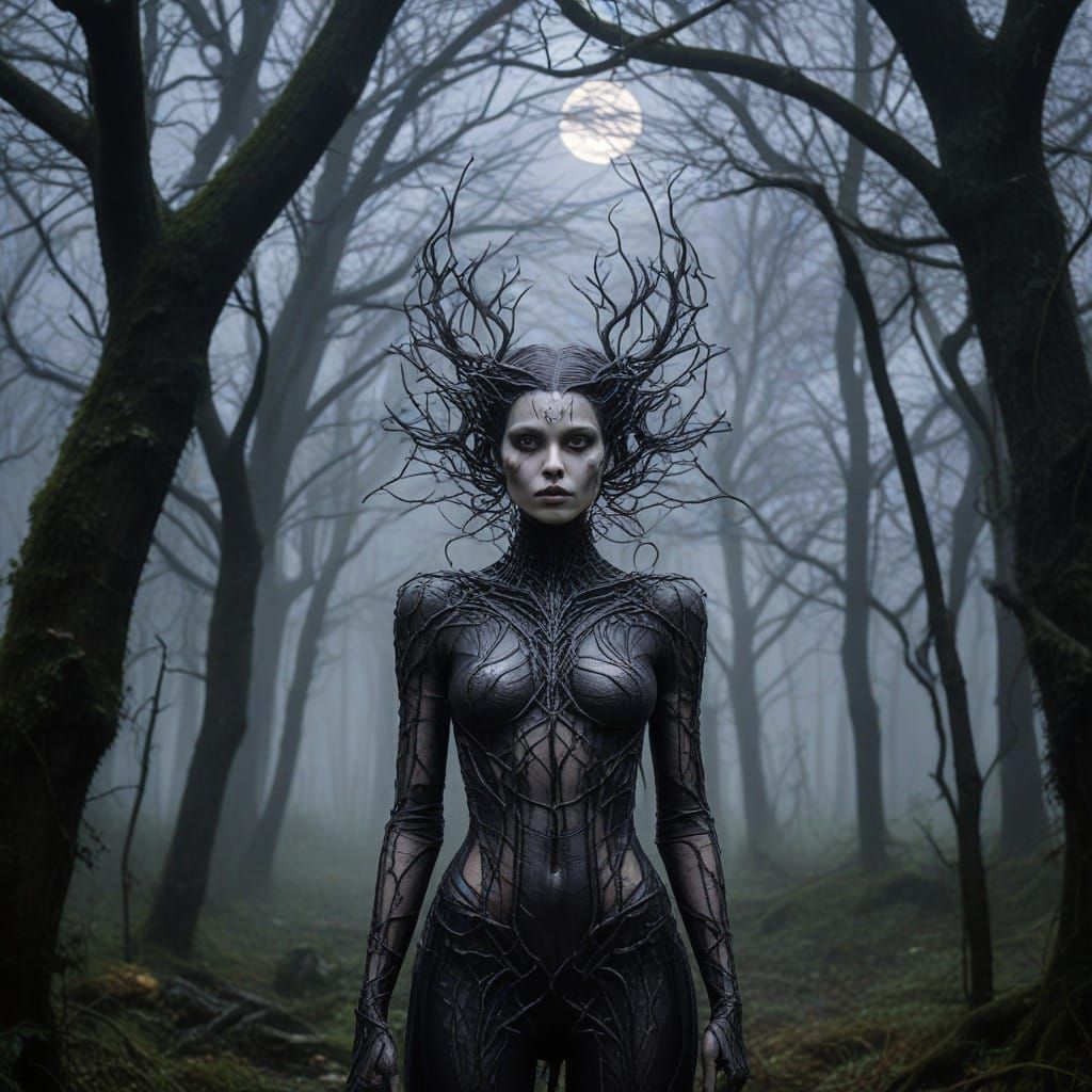 Dark Forest Spirit Ephemeral, Ethereal, and Deadly in the Mo...