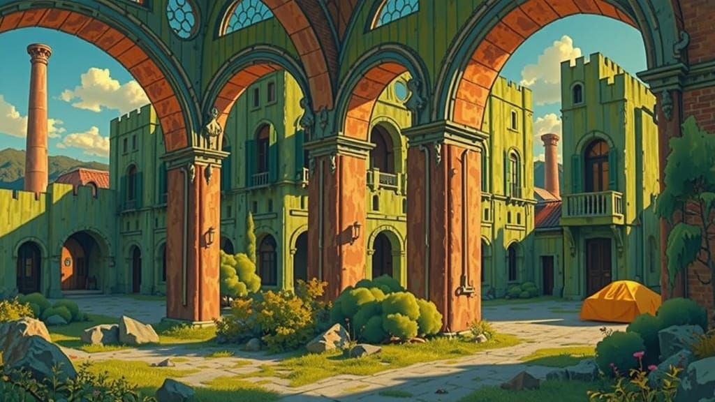 Watercolor Sky: Comic Book Style, Ghibli Inspiration