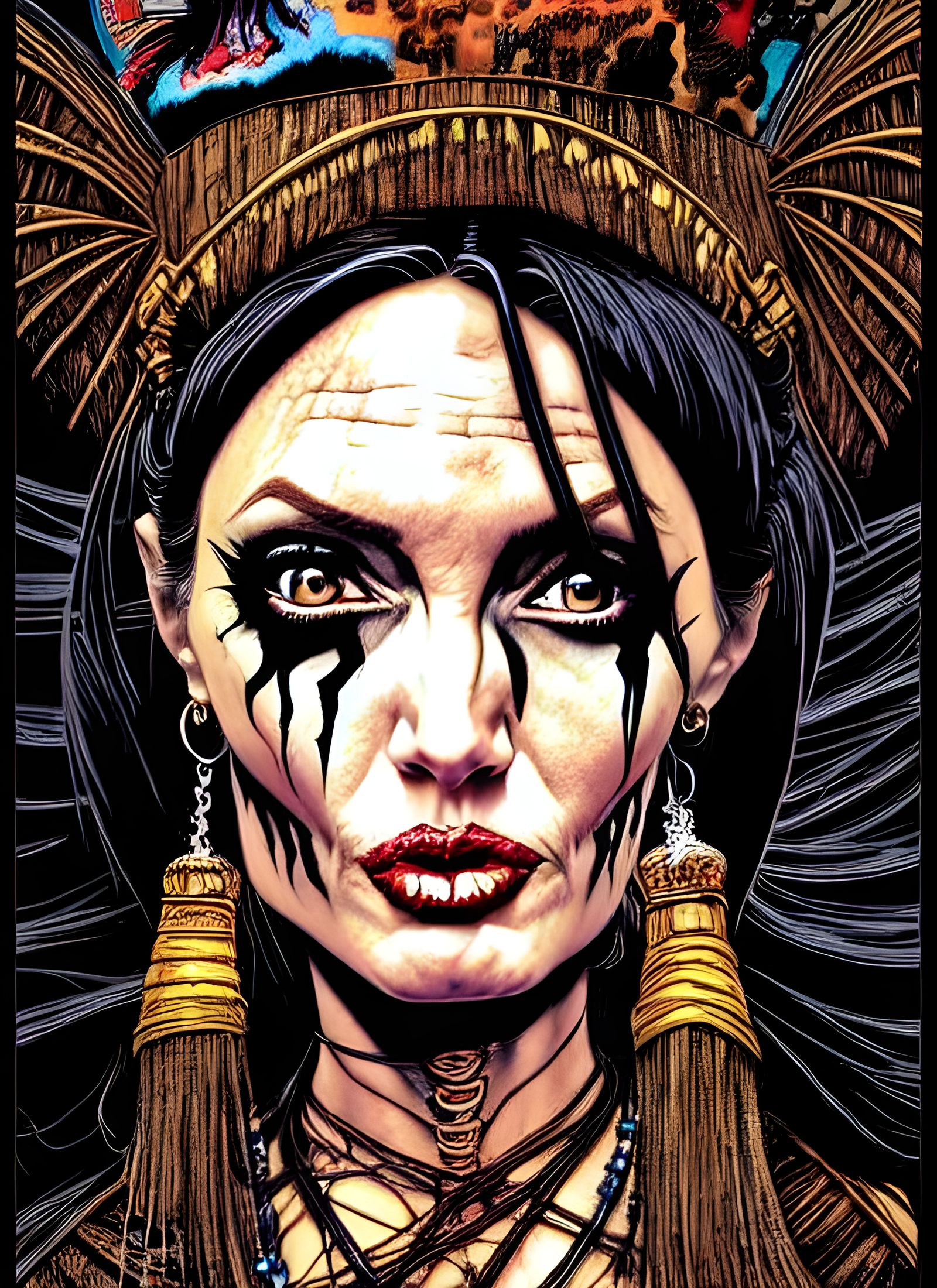 Chibi Voodoo Priestess: Post-Apocalyptic Cartoon Art