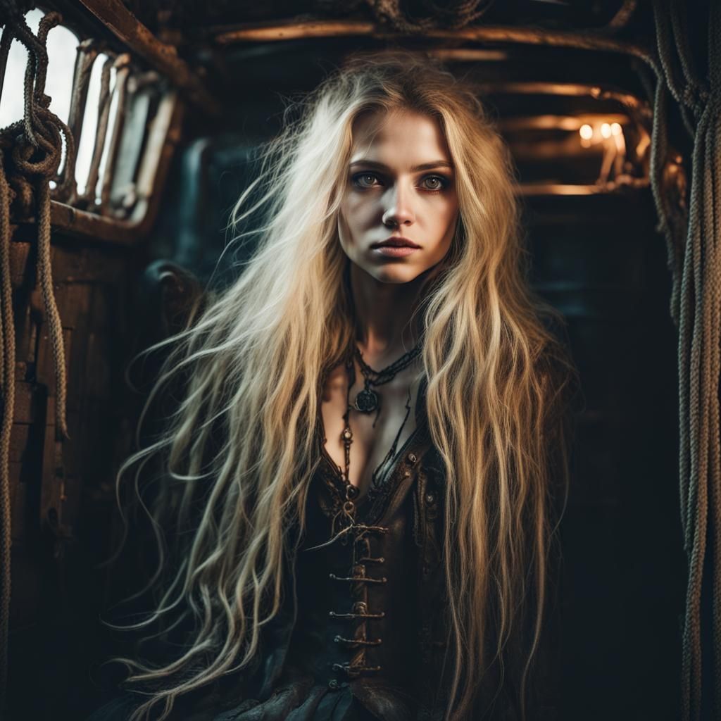 Lovecraftian Girl on Ghost Pirate Ship