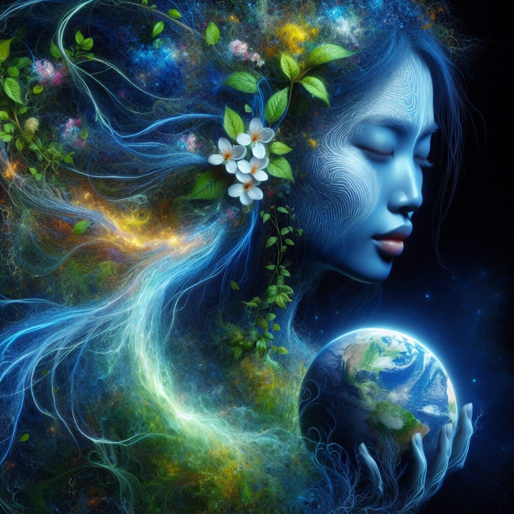 Earth Mother: A Hyperrealistic Portrait of Nature