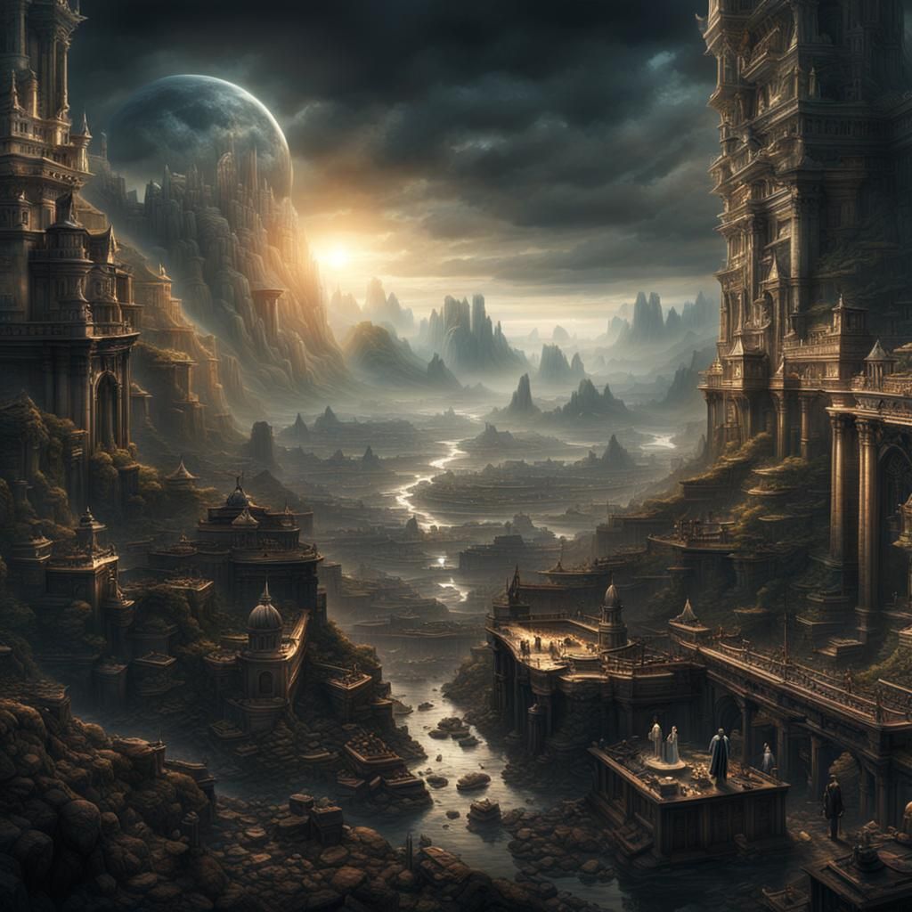 Epic Cinematic Painting of Silent Suffering