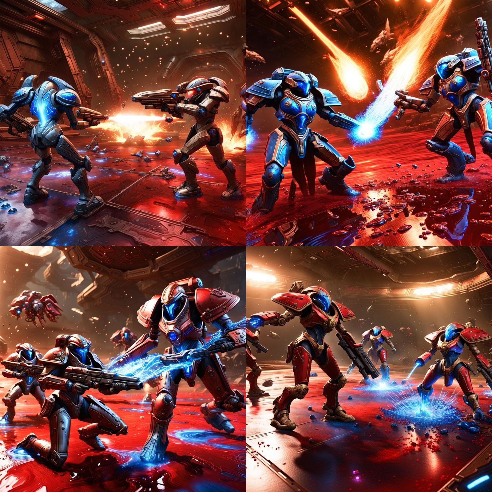 StarCraft 2 Battle Scene Depicted (Marine v Zealot)