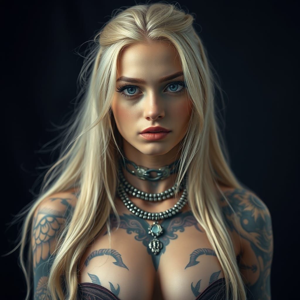Fantasy Princess Fighter Portrait in Hyperrealistic Style