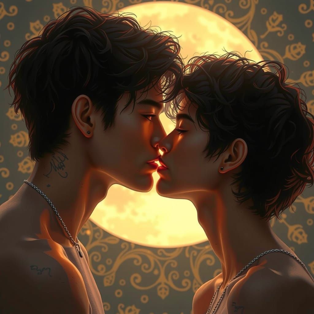 Two Friends Witness a Moment of Vulnerability in a Blurred, ...