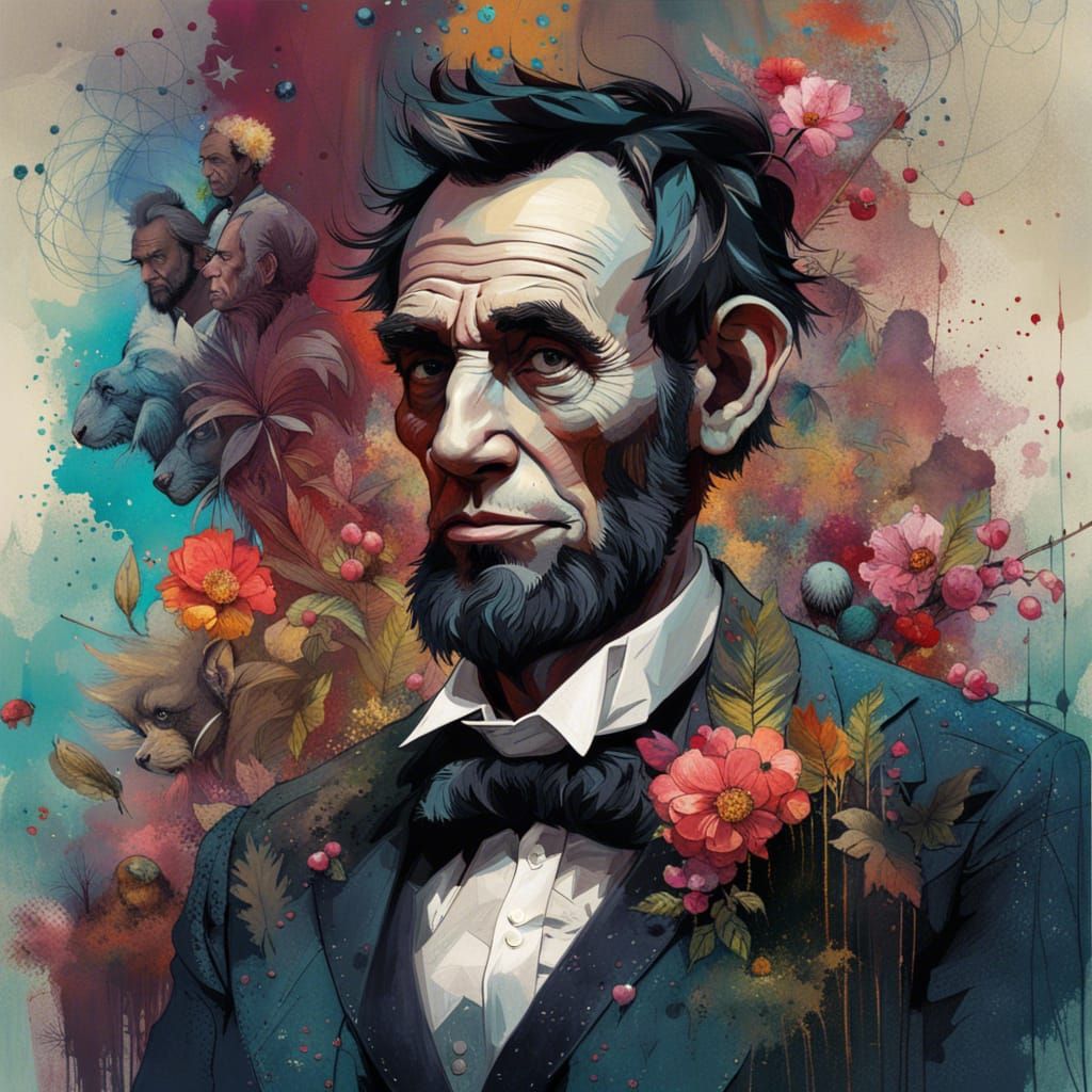 Abraham Lincoln as an Ape Portrait