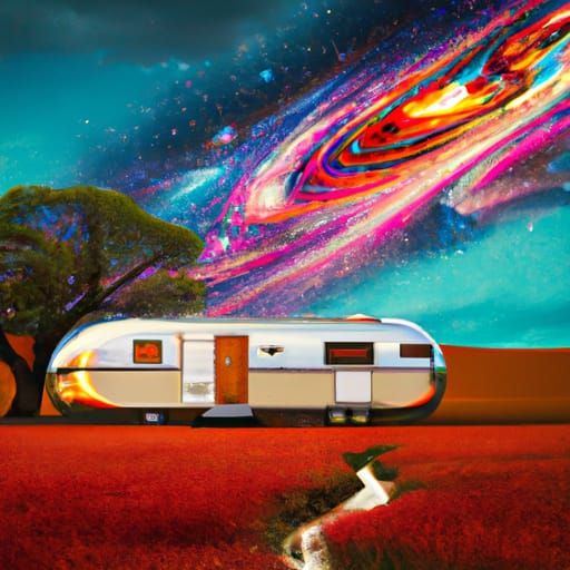 Airstream Under Starry Sky, Americana Style