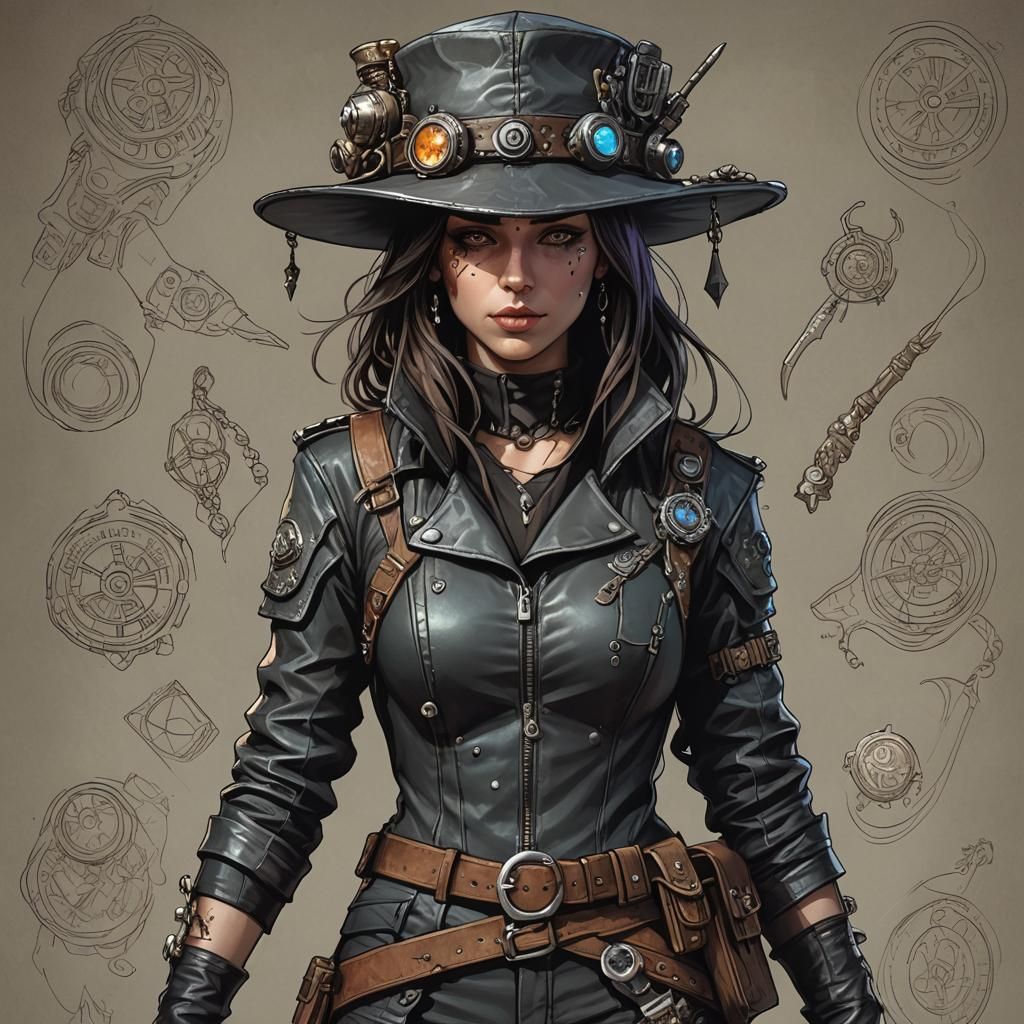 Victorian Thief in Cyberpunk Style Digital Art